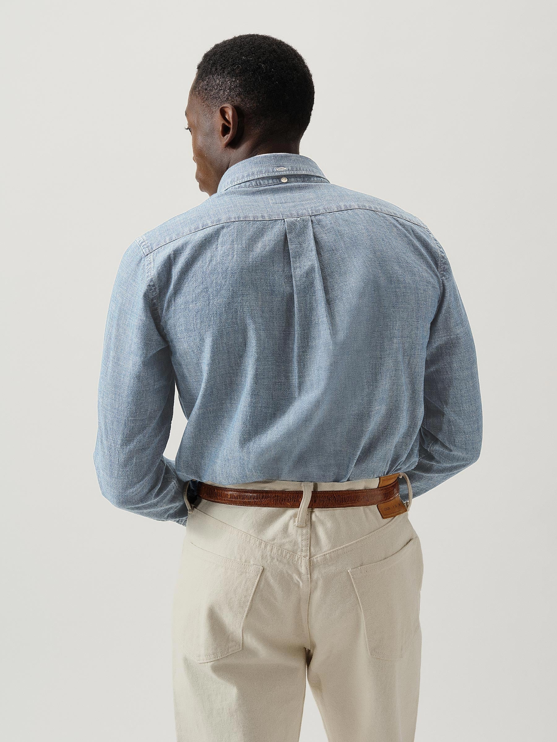 Japanese Chambray One Pocket Shirt - Image 4